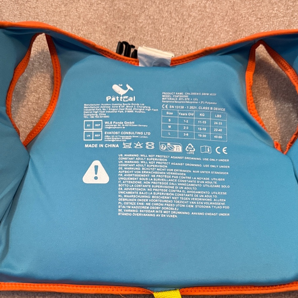 Pottwal  swim vest for a toodler boy in great condition - Picture 3 of 5